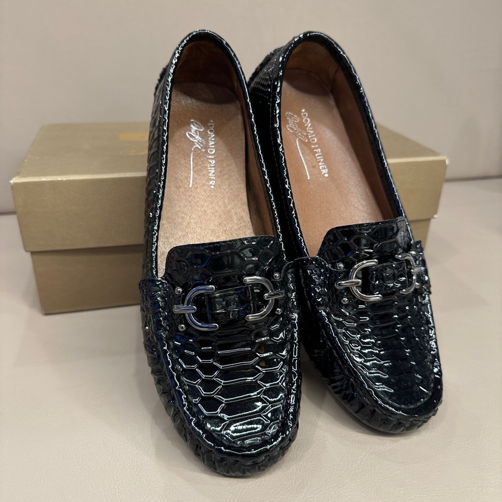 Donald Pliner Python Print Loafers - image 1
